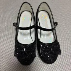 ◉おにぎり◉プロフ読んでね( ^ω^ ) 専用⭐️黒いグリッターリボン付きシューズ