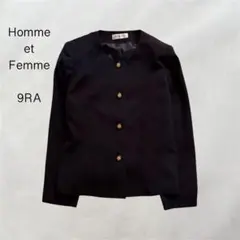 オムエファム ノーカラージャケット 昭和レトロ 金ボタン 80's ジャケット