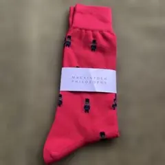 マッキントッシュフィロソフィー　バッキンガムベア　靴下　赤