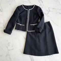 【未使用】ESPRITMUR ツイード スーツセット S ネイビー 7AR