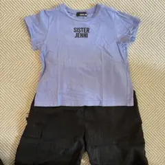 SISTER JENNI ロゴプリントTシャツ パープル　黒長ズボン　セット売りのサムネイル