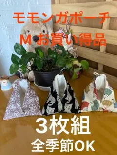 플라잉 다람쥐 파우치, M 사이즈, 3개 세트