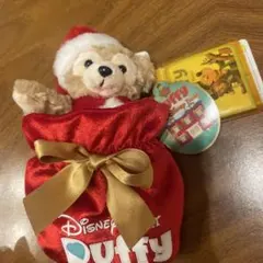 ダッフィー 2007 クリスマス ぬいぐるみ バッチ　【タグ付き】