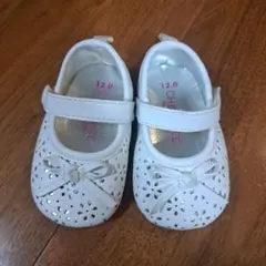 フォーマル 靴 白 12㎝ ベビー シューズ