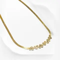 【極美品】GIVENCHY ジバンシー ネックレス ハート ゴールド ジルコニア