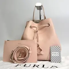 【極美品】FURLA ステイシー 巾着 2way ハンドバッグ ショルダーバッグのサムネイル