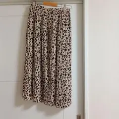 レオパード柄 プリーツスカート ロング丈のサムネイル