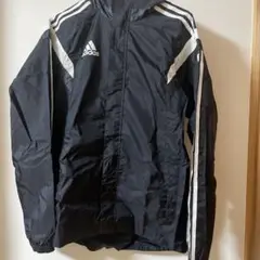 adidas フード付きウィンドブレーカー 黒
