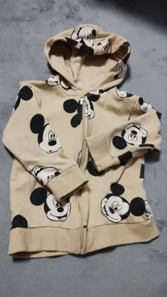 H&M ミッキーマウス パーカー ベージュ　秋冬春