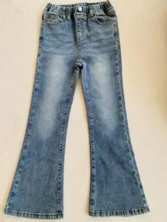 ライトブルーデニムフレアパンツ