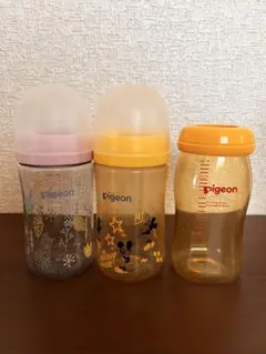 pigeon 哺乳瓶 3本セット 240ml プラスチック　ディズニー
