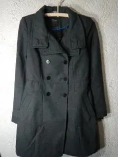 o7264　ZARA TRAFALUC　スタンドカラー　ダブル　コートのサムネイル