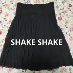 SHAKE SHAKE 黒 プリーツスカート リブウエストのサムネイル