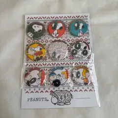 【未使用】PEANUTS cafe ピーナッツカフェ　クリスマス　缶バッジ