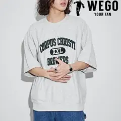 WEGO グラフィックスウェットT 半袖トレーナー グレー メンズ Lサイズ