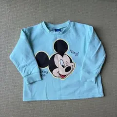 ミッキーマウス 長袖トレーナー 100cm 水色