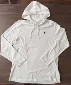 POLO RALPH LAUREN フード付き長袖Tシャツ S ホワイト
