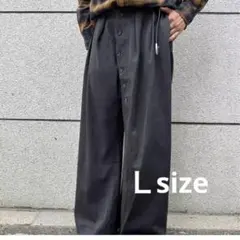 【新品】Ｌサイズ ルーズシルエット　極太ワイドパンツ