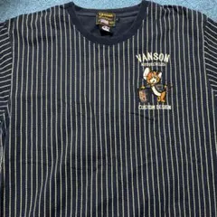 VANSON トムとジェリー コラボ Tシャツ L ストライプ　ジェリー　バイクのサムネイル