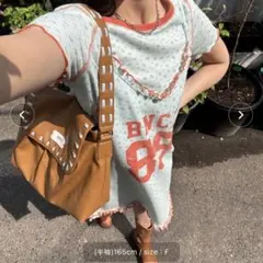 チャオパニック　ハロサン　Tee付きフラワーワッフルチュニックキャミワンピースのサムネイル