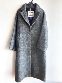 【クリーニング済】CITEN ロングコート グレー ふわもこ素材 FREE