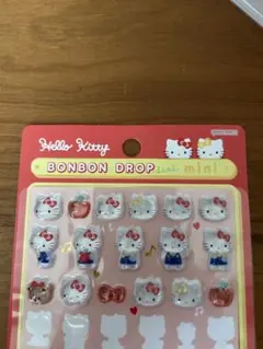 ボンボンドロップシールミニ　赤キティ　おすそ分け