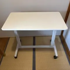 送料込み 半年使用120cmダークブラウン昇降式テーブル（匿名配送