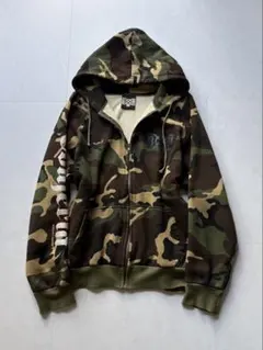中古 OLD STUSSY 迷彩 カモ柄 ジップアップ パーカー - メルカリ