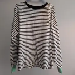 earth music&ecology ストライプ長袖Tシャツ