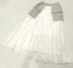 夏セール Re.Verofonna ティアード フレアスカート メッシュのサムネイル