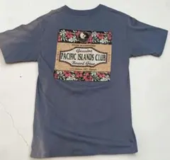 週末セール【USA製】シングルステッチ バックプリントTシャツ ナス紺 Lのサムネイル