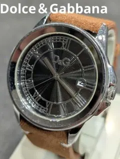 電池交換済み D&G ドルチェ&ガッバーナ ドルガバ 腕時計 レザーベルト
