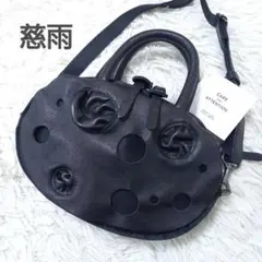 新作 藍色ドット柄トートバッグ お洒落 一点もの センソユニコ慈雨等