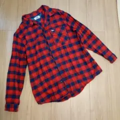 TOMMY JEANS ネルシャツ レッド×ネイビー XLのサムネイル