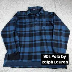 90s Polo by Ralph Lauren チェックプルオーバーネルシャツ