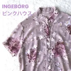 INGEBORG ピンクハウス　総柄　花柄　ポリエステル　ブラウスのサムネイル