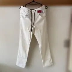 EDWINJERSEYSレディースTAPEREDデニム M ホワイト ストレッチ