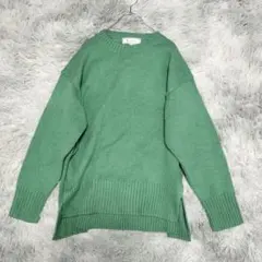 【ロペピクニック】ニット（M）厚手 長袖 グリーン シンプル
