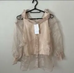 JILL by JILLSTUART ベージュ　シースルー　シャツ　ブラウスのサムネイル