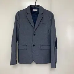 H&M キッズ ジャケット グレー 肘当て付き　ユニクロ白シャツセットのサムネイル