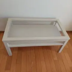 momo naturalモモナチュラル CIELE シェルホワイトガラステーブル