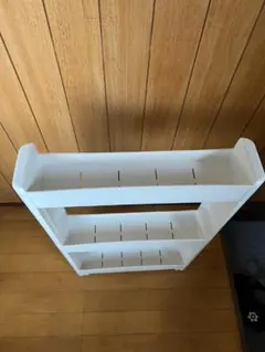 3段 スリム キッチンラック ホワイト