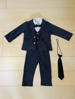 子ども キッズ ベビー フォーマル スーツ ネイビー 90 6点セット 蝶