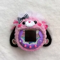 メイド垂れ耳うさちゃんのたまごっちパラダイスカバー♡黒ピンク