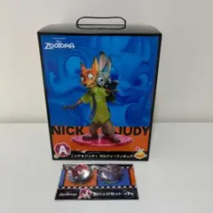 ハッピーくじ　A賞　ズートピア　ニック＆ジュディ　セルフィーフィギュア