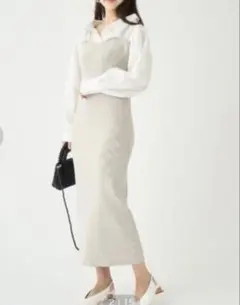 セルフォード　ニットドッキングタイトワンピース　サイズ36