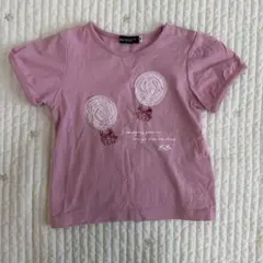 【美品】BeBe　Tシャツ　トップス　花柄　90
