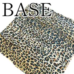 【極美品】BASE ストール ヒョウ柄 アニマル柄 レオパード 正方形 グラデ