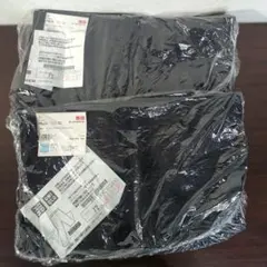 【新品×2着】UNIQLO 感動パンツ ウルトラライト コットンライク ブラック