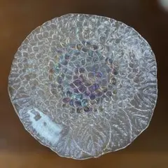 昭和レトロ　ガラスレインボーお皿　5枚セット